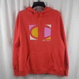 Champion Orange Women's XL Fleece Lined Hoodie
